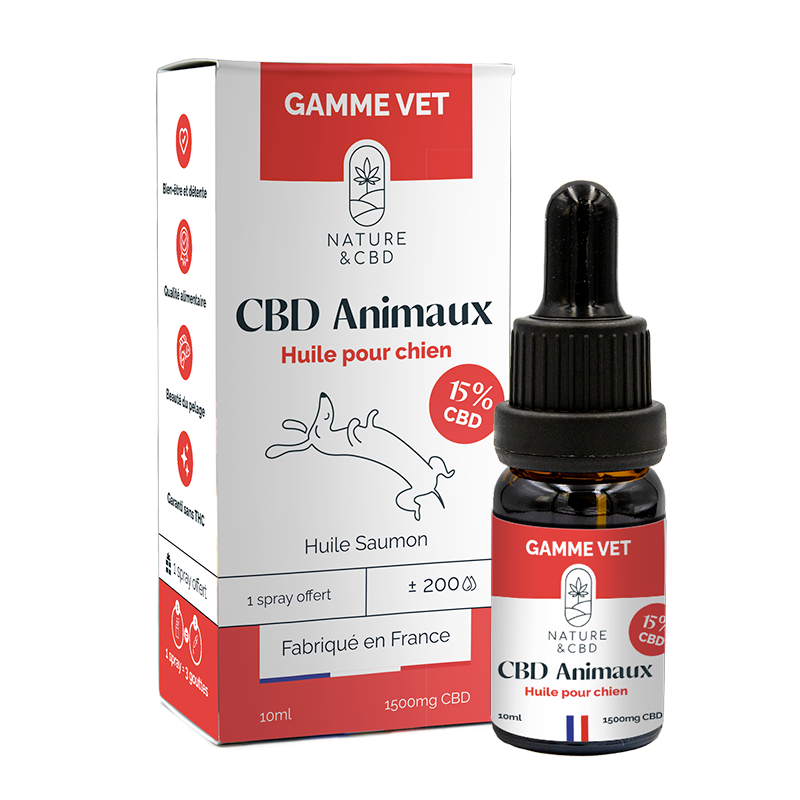 Huile CBD Animaux 15% - chien